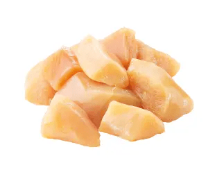avec de la VIANDE DE POULET DÉSOSSÉE